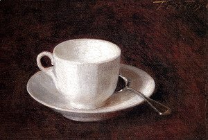 Ignace Henri Jean Fantin-Latour - White Cup And Saucer