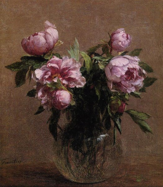 Vase of Peonies