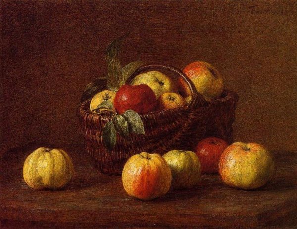 Apples in a Basket on a Table