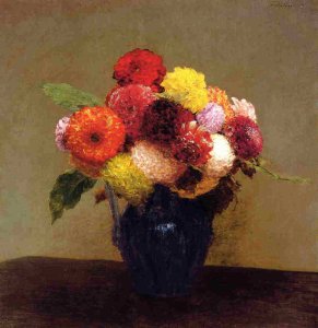 Vase of Dahlias