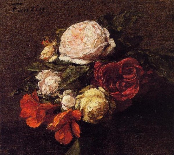 Roses and Nasturtiums (duplicate image)