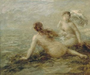 Baigneuses au bord de la mer