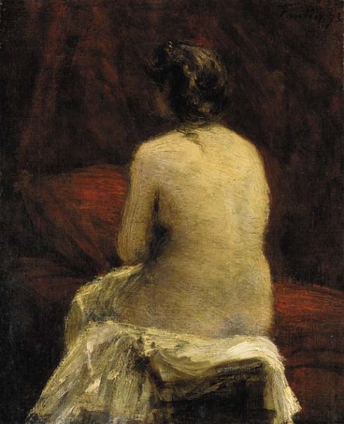 Etude de femme nue vue de dos