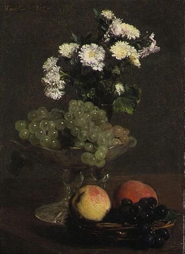 Nature Morte, Fleurs Et Fruits